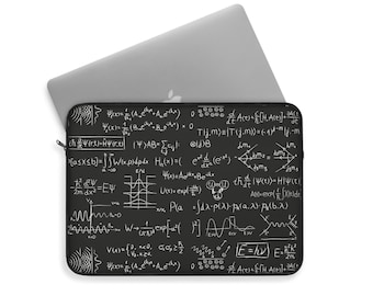 Quantum Physics laptop sleeve, personalized scientist computer bag, lab computer, physics student gift, physicist, science teacher gift
