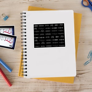 Sticker Design Sound Engineer Sound Waves Sticker, Music Decal, Sound Engineer Sticker, Musician Gift ...