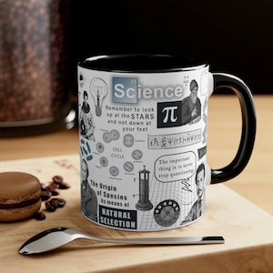 Science Mug, scientist gift, physics mug, chemistry gift, biology coffee mug, science history, science graduation gift, science teacher gift