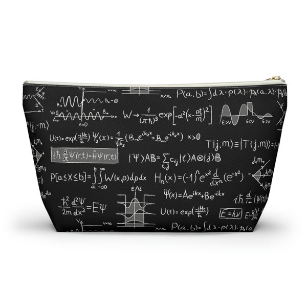 Quantum Physics pencil bag, science accessory pouch, physics gift, cosmetic bag, pencil case, science gift, science makeup bag