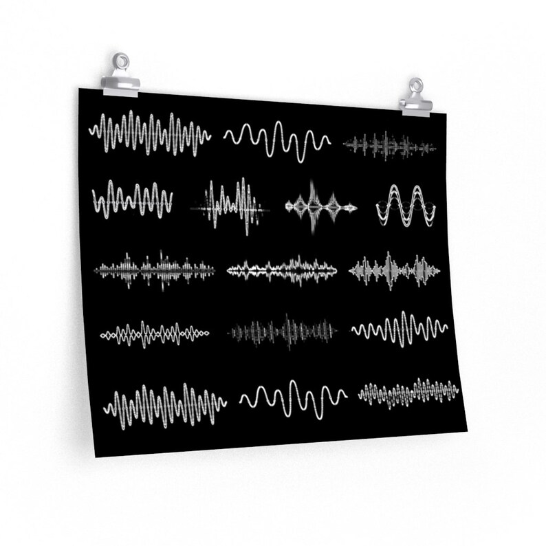 Sound Waves Print, Musik Studio Kunst, DJ Poster, Sound Room Dekor, Audio Art, Audiophiles Geschenk, Aufnahme Studio Kunst, Sound Engineer Poster 18″ × 12″