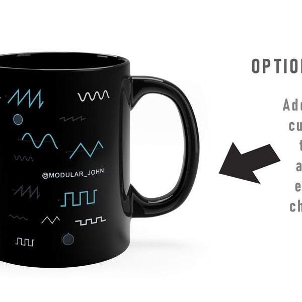 Synthesizer Waveform Mug, music gift, musician mug, synth lover mug, music producer gift, sound engineer gift, keyboard player gift