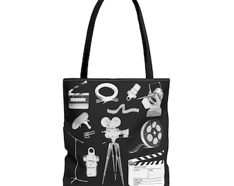 Filmmaker tote bag, film director gift, film crew gift, director tote bag, movie lover tote, film tote bag, film student, film teacher gift