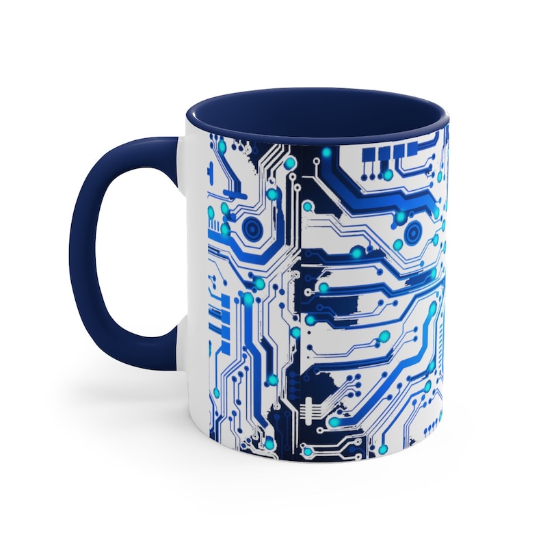 Blue Circuit Board Mug, Computer Engineer Gift image 8