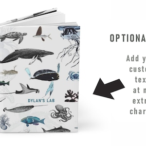Personalized Marine Biology notebook, Natural Science Lab Notebook, oceanography, science gift, lab notes, laboratory journal