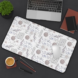 Biology Desk Mat - Genetics/DNA gift, science desk mat, mouse pad, desk accessories, computer desk mat, home and office decor, tech gift image 2