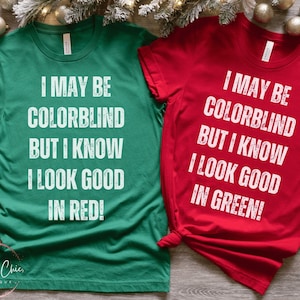 I Might Be Colorblind Short Sleeve Tee,  Funny Color Blind T-Shirt, Colorblind Gift, Visually Impaired Shirt, Christmas Gift for Husband
