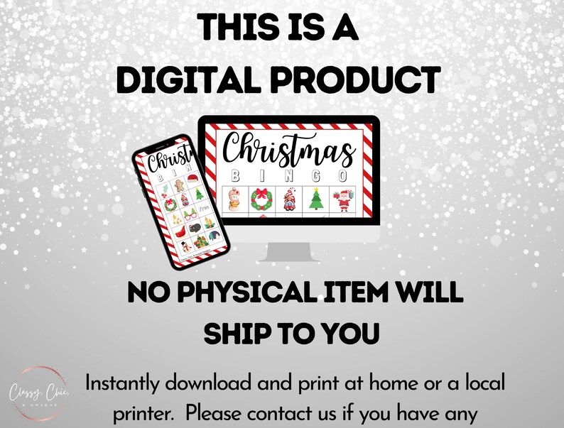 christmas-bingo-30-unique-bingo-cards-kids-christmas-etsy