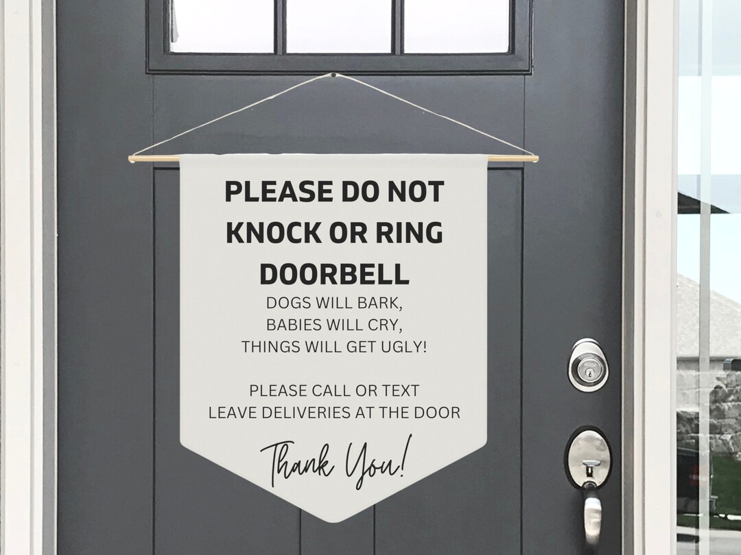 Please Do Not Knock Door Front Sign, Baby Shower Gift, Baby is Sleeping