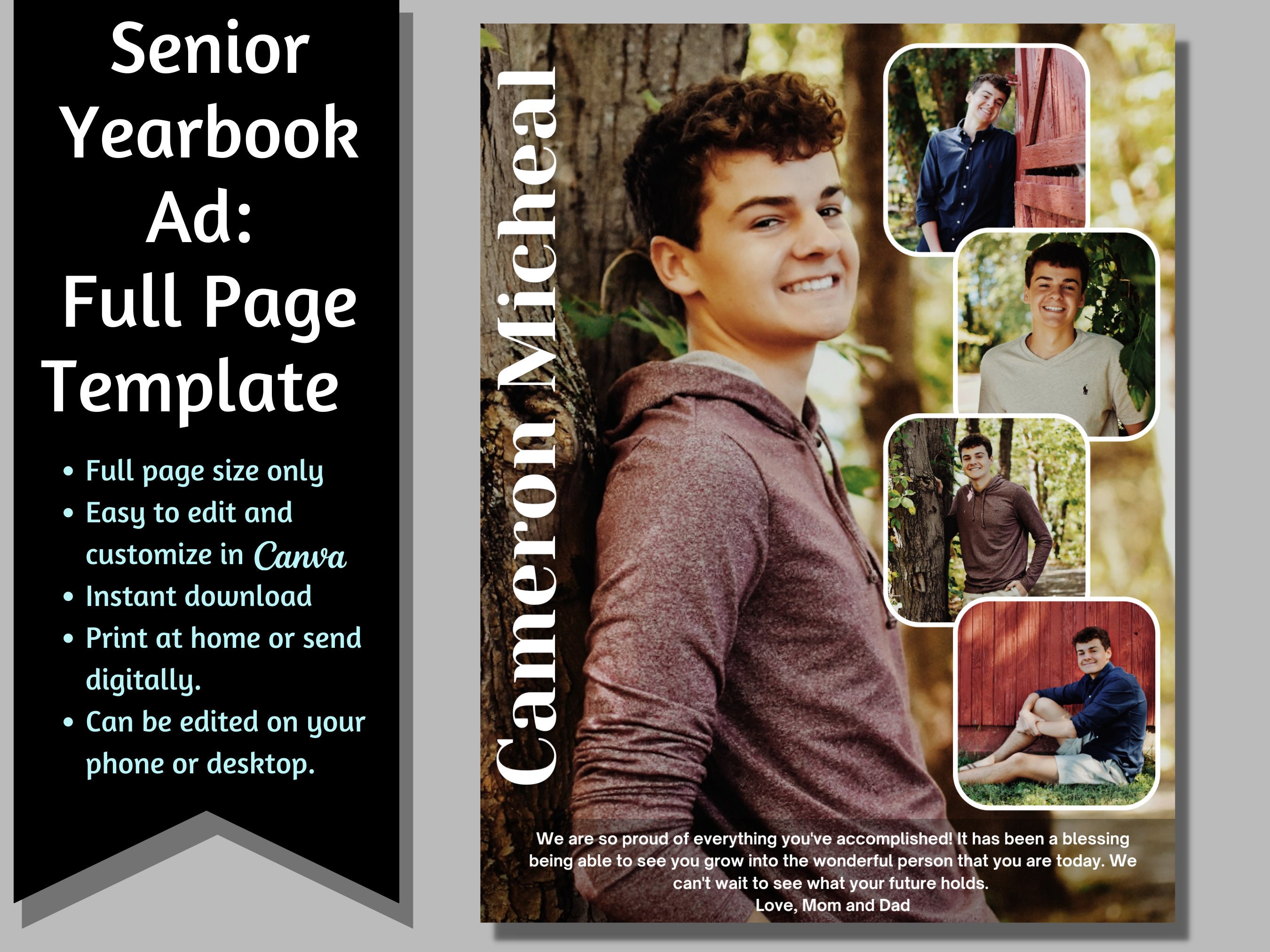 Full Page Senior Yearbook Ad Template Yearbook Ad Full Page Etsy Full Page Senior Yearbook Ad Template Yearbook Ad Full Page Etsy