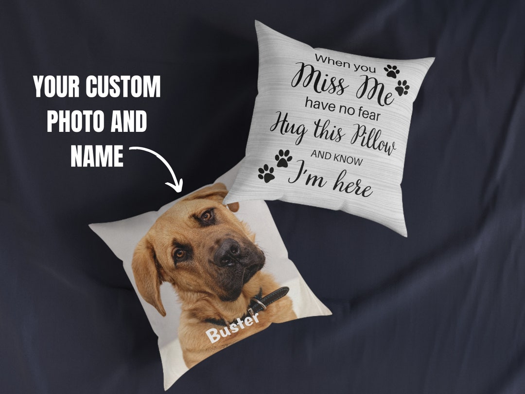 Personalized Pet Memorial Pillow, Pet Loss Gift, Pet Bereavement Sympathy Gifts, Custom in