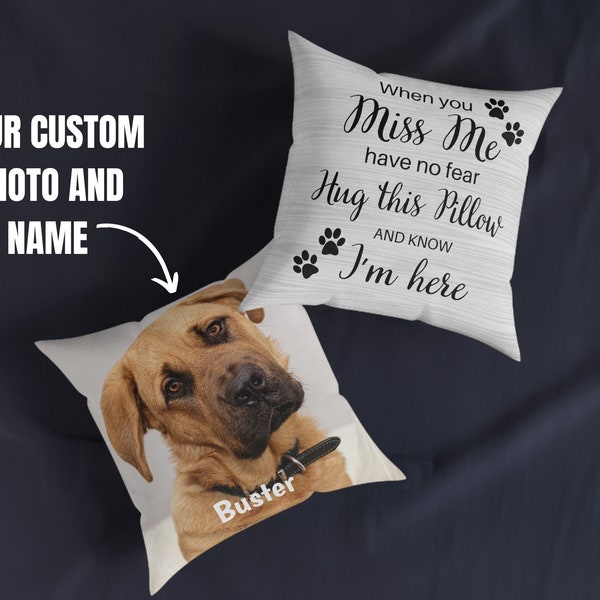 Personalized Pet Memorial Pillow, Pet Loss Gift, Pet Bereavement Sympathy Gifts, Custom In Memory of Pillows, Dog Mom Gift, Cat Lover Pillow