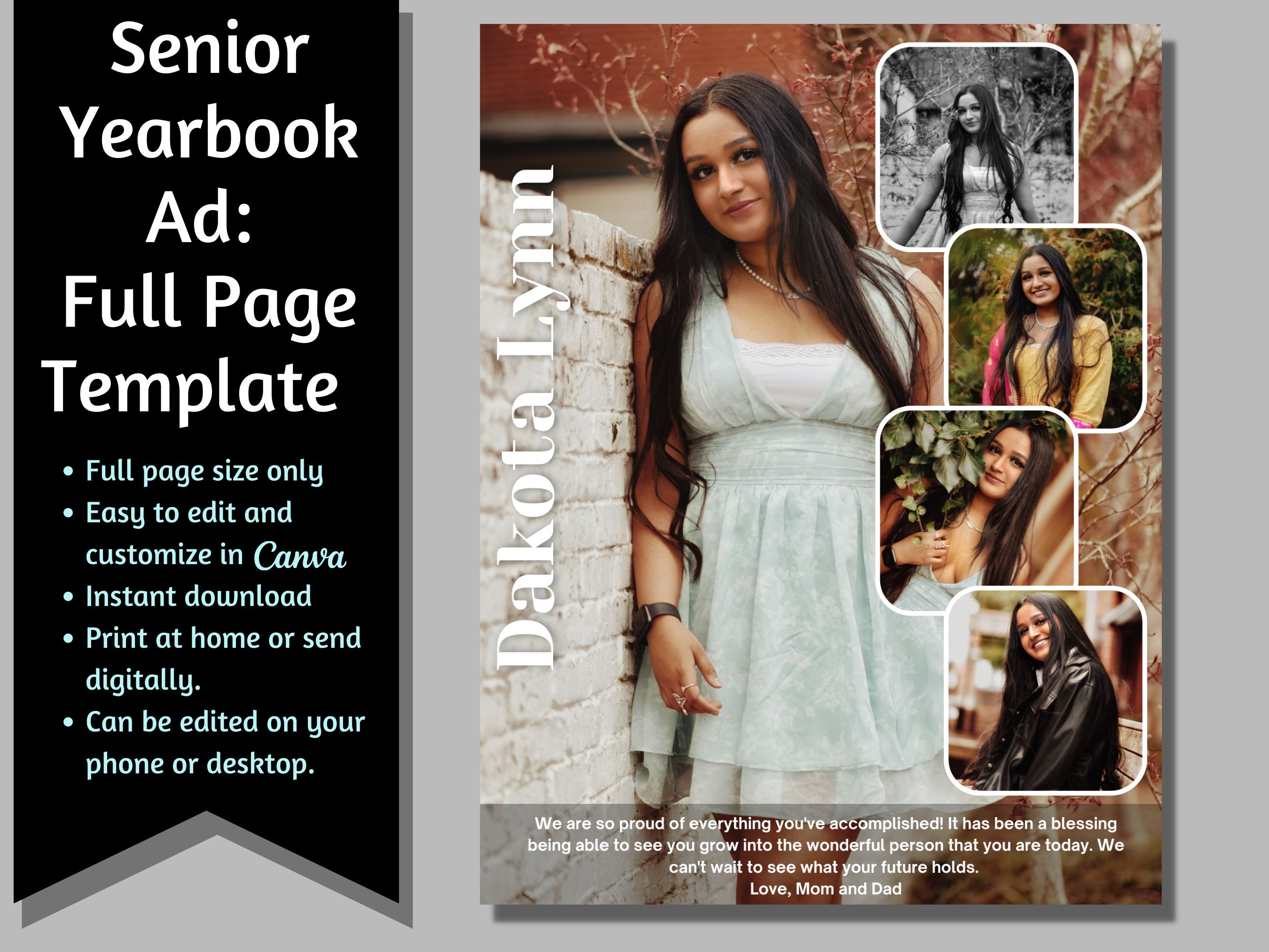 Full Page Senior Yearbook Ad Template Yearbook Ad Full Page Etsy Full Page Senior Yearbook Ad Template Yearbook Ad Full Page Etsy