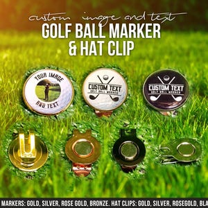 Custom Image & Text Ball Marker and Hat Clip Set