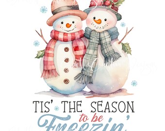 Christmas Snowmen Decal Vinyl Printed Decal