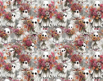 12 x 12 printed Pattern Vinyl Fall Summer Ghosts Halloween Floral Flowers