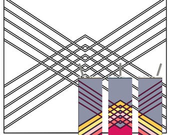 波型ダイヤモンドタンブラーテンプレート SVG カットファイル