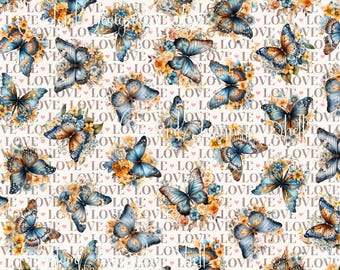 12 x 12 printed Pattern Vinyl Yellow Blooms Butterflies Love Teal Black and White Plaid