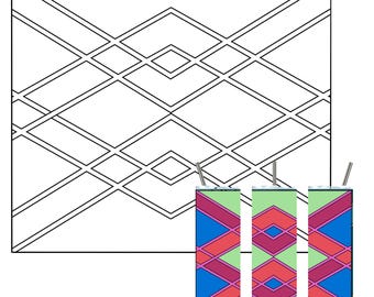 Diamantplaat beker sjabloon gesneden SVG-bestand