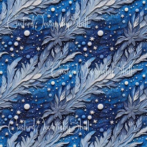 Pattern Vinyl printed vinyl Winter Snowflakes Ice Blue wintery Navy