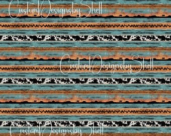 12x12 Printed Adhesive Vinyl Aztec Country Native Blue Green Red Orange White Pattern