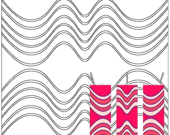 Wicked Waves Tumbler-mall SVG-klippfil