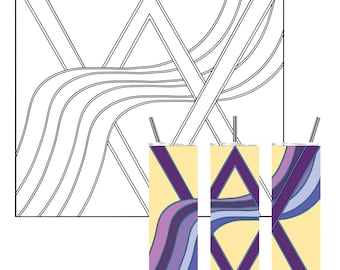 Arquivo de corte SVG para copo com estampa de diamantes ondulados