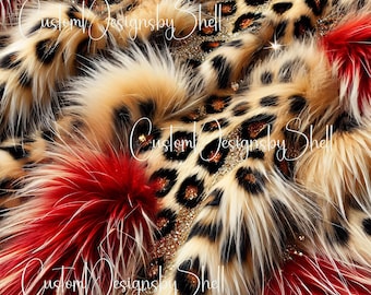 Pattern Vinyl printed vinyl Wild Fur Pink Fur Cheetah Cat Leopard Teal Brown Red