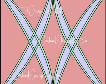 Dancing x's Tumbler Template SVG Cut File