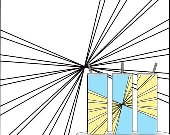 Sunbeams Tumbler Template SVG Cut File