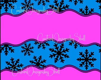 クリスマス スノーフレーク タンブラー テンプレート SVG カット ファイル