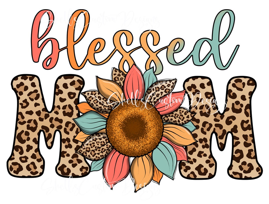Clear Decal Mama Mother Cheetah Sunflower 4x3 - Etsy