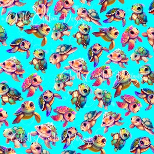 12x12 printed vinyl Sea Turtles