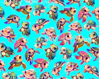 12x12 printed vinyl Sea Turtles