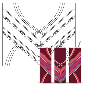 Decretive V Split Tumbler Template SVG Cut File