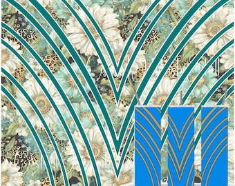 Curved V Split Template SVG Cut File