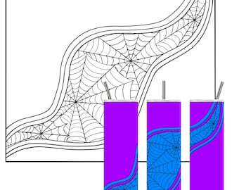 Arquivo de corte SVG para copo com estampa de teias de aranha onduladas para o Halloween