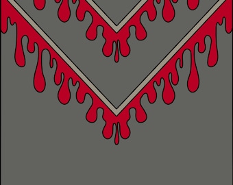 Plantilla de vaso de Halloween con diseño de gotas de sangre y asesinato (archivo de corte SVG)