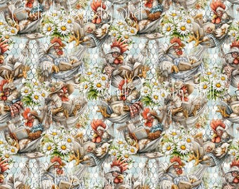 12 x 12 printed Pattern Chicken Hammock Books Chicken wire Daisy