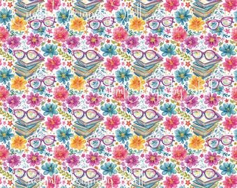 12 x 12 printed Pattern Vinyl Pencil Bows Teacher School Hearts Love Daisy
