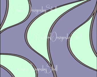 Arquivo de corte SVG para copo térmico com ondas sedosas.