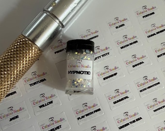 Miniature 1/6 scale PDB Core Color Glitter Labels printed vinyl