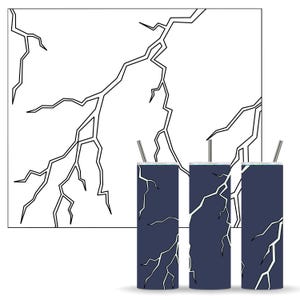 Lightning Tumbler Template SVG Cut File