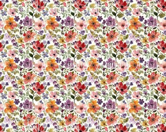 12 x 12 printed Pattern Vinyl Fall Autumn Blooms Petals flowers