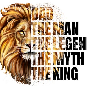 Clear Decal Lion Father King Man 4x4