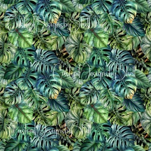12 x 12 printed Pattern Vinyl Monstera Plants Leaves Gold Green Plum Purple Orange Teal Pink Blue