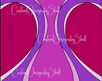 Heart Waves Tumbler sjabloon knippen SVG-bestand