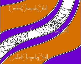 SVG Tumbler Template Fall Halloween Spiderwebs