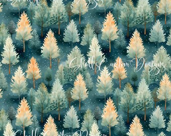 Pattern Vinyl printed vinyl Country Trees Pines