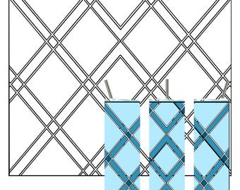 Plantilla de vaso con diamantes a cuadros, archivo de corte SVG